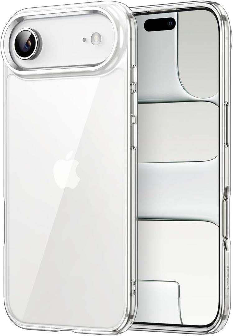 JETech Case for iPhone Air, Non-Yellowing Shockproof Phone Bumper Cover, Anti-Scratch Clear Back, 6.5-Inch Display (Clear)