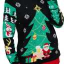 Ugly Christmas Sweater Women Graphic Printed Pullover Chunky Sweaters Cute Christmas Sweaters for Women Holiday, Size XL