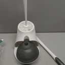 Clorox Toilet Plunger and Bowl Brush Combo with Caddy, 6.75 x 7 x 19.5 in, White/Gray