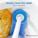 SOPAMI Disposable Toilet Cleaning System - Toilet Wand Kit with 16 High-Performance Refills, Wall Mounted Toilet Brush and Holder for Deep Cleaning Bathroom
