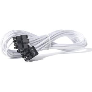 PCIE Cable for EVGA, 65CM Male to Male 8 Pin to 6+2 Pin GPU Power Cable for EVGA G+ G2 G3 G5 G6 GA GM GT P2 P3 P5 P6 P+ T2 T3 (White 16AWG)