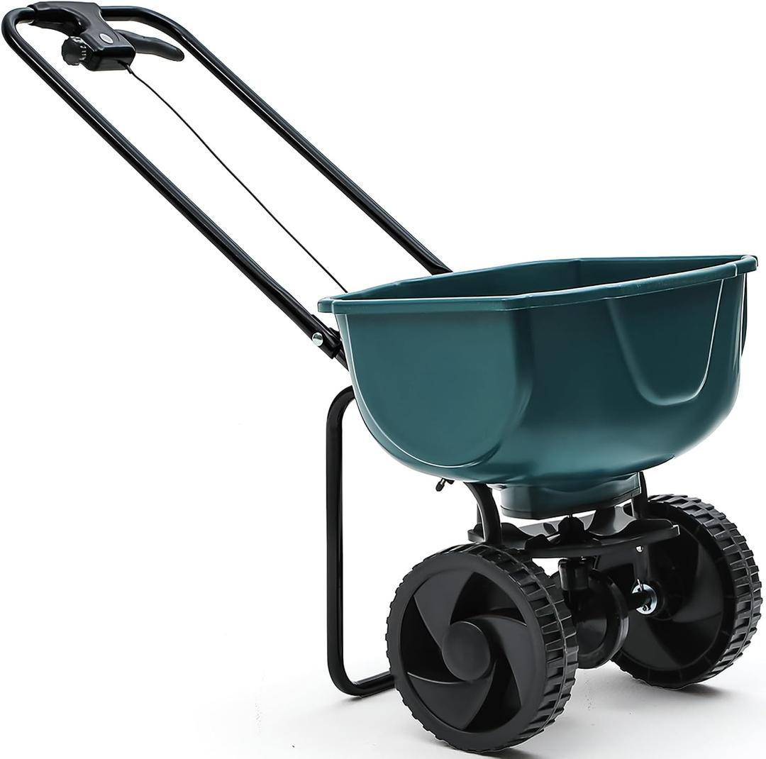 YITAMOTOR 60 lb Walk Behind Lawn and Garden Spreader for Seeds and Fertilizer with Easy to Use Flow Control