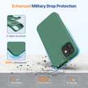Miracase Compatible with iPhone 12 Case and iPhone 12 Pro Case, Liquid Silicone Gel Rubber Full Body Protection Shockproof Drop Protection Phone Case for iPhone 12/12 Pro 6.1 inch, Acacia Green