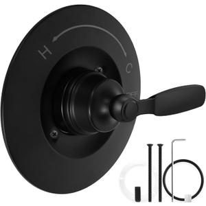 T14032-BL Matte Black Shower Handle, Metal,Compatible with Monitor RP46074 & RP19804,Compatible with Delta Classic 13/14 Series,Valve Not Included (Handle)