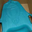 Develops Physical Skills 4-Wheeled Floor Scooter Sensory Training Scooter Plastic Wheeled Board for Preschoolers, Toddlers, Kindergarten, Indoor, Home, Playroom, Green, S
