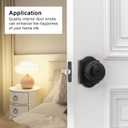 Goldenwarm Matte Black Door Knobs Interior, Privacy Door Knob for Bedroom & Bathroom, Black Interior Door Knobs with Arched Plate 8 Pack