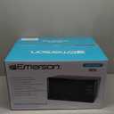 Emerson MW7302B Compact Countertop Microwave Oven with Touch Control, LED Display, 700W, 10 Power Levels, 6 Auto Menus, Glass Turntable and Child Safe Lock, 0.7 Cu., Ft. Black