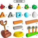 ROLOSO Angry Birds Toys Playsets Build N’ Launch Construction Brick Assembly Building Blocks Sets Pig City Strike 2 Takedown Space Planet Game Catapult Slingshot Gift Box