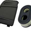 593260 Air Filter & 594106 Air Filter Cover Replacement Kit for BS Lawn Mower Parts 093J02 09P700 103M02 104M02 550EX 575EX 650EXI 675EXI Engine Fits Troy-Bilt Toro Recycler 22 Air Filter Cover