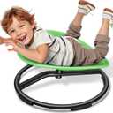 Kids Sensory Swivel Chair, Spinning Chair for Autistic Kids, Sensory Toy for ADHD Children, Training Body Coordination, No Assembly Required (Light Green)
