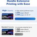 TN229XL 229XL TN229 High Yield Toner Cartridge Compatible Replacement for Brother TN229XL TN-229 Works with Brother MFC-L3720CDW L3780CDW L3765CDW HL-L3220CDW L3280CDW L3300CDW Printer (4-Pack Color)