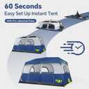 PEAK OUTDOORS Instant Tent 6/8 Person Tents for Camping, 60 Second Easy Setup Portable Camping Cabin Tent with Rainfly, Waterproof Pop Up Tents for Family Camping & Hiking with Expandable Carry Bag