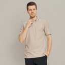 Men's Pique Polo Shirts Long Sleeve Cotton Blend Tipped Casual Collared Polo Shirts Business Classic Fit (XXXL)