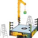 Mattel WWE Money in The Bank Cash-in Ring Playset with 2 Play Modes & 40+ Sounds & Phrases, Includes Launcher Crane, Ladders & Briefcase, 13-Inch x 20-Inch