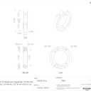 H2C-225 Black Oxide Plated Steel Recessed Screw Clamping Collar, Two Piece, 2-1/4" Bore Size, 3-1/2" Outside Diameter, 5/16"-24 x 1" Set Screw
