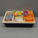 CUTE STONE Pretend Play Kitchen Sink Toys with Play Cooking Stove, Pot and Pan with Spray Realistic Light and Sound, Dish Rack & Play Cutting Food, Utensils Tableware Accessories for Kids Toddlers