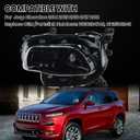 Headlights Compatible with Jeep Cherokee 2014-2018 Halogen Headlamp Assembly w/Bulb Replace 68102847AE CH2502249 Left Driver Side