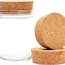 Juvale Large Tapered Cork Pucks & Plugs - Size #48, 3.48 x 3.27 x 1.29 in, 3-Pack - Wide Cork Stopper for Sealing Jars, Bottles & DIY Crafts