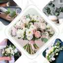 Giegxin 90 Pcs 3 Kinds Mixed Artificial Eucalyptus Leaves Stems Bulk Silver Dollar Leaves Picks Dried Eucalyptus Bundle Faux Spray for Wedding Vase Bouquet Floral Arrangement (Green)