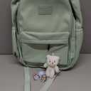 School Backpack for Teen Girls Cute Bookbag for High Middle School College Aesthetic Laptop Back Pack,Green