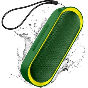 LENRUE Bluetooth Speakers, Waterproof Portable Speakers with TWS, 24 Playtime, Stereo Sound, Wireless for Home Shower Pool Beach Outdoor (Green)