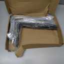 12 Pack - L 10" x H 6" x W1.5, 5mm Thick Black L Shelf Bracket, Iron Shelf Brackets, Metal Shelf Brackets, Floating Shelf, Shelf Supports with Screws