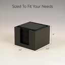 Restaurantware 5.5 x 4 Inch Cocktail Napkin Holder 1 Square Flat Napkin Holder - For Bars Kitchen Tables or Countertops Sturdy Black Bamboo Tissue Napkin Holder Dining Room Decor