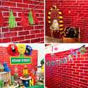 2 x Signs Authority Brick Wall Backdrop for Christmas | 4 Foot x 30 Foot | Party Supplies Decoration | Brick Backdrop & Fireplace Backdrop Decoration for December Decoration