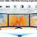 15.6 Inch Computer Monitor 1600x900 Small PC Monitor with HDMI VGA AV BNC USB Ports, 60Hz, 5Ms, VESA, Remote Control, Mini Display Built-in Speakers for Office Home