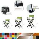 Casual Home 30" Director's Chair Black Frame-with White Canvas, Bar Height