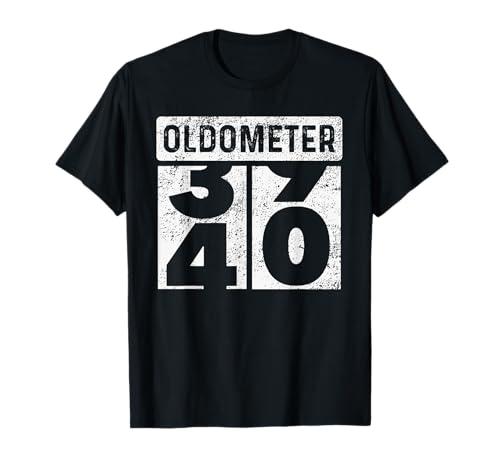 Oldometer Odometer Funny 40th Birthday Gift 40 yrs Old Joke T-Shirt XL