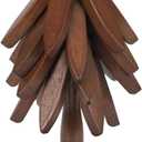Wooden Trivets for Hot DishesTrivets for Hot Pots and PansHot Pads for TableTree Coasters Set of 4(4 Trivits+1 Stand)