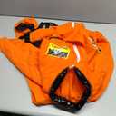 EraSpooky Astronaut Costume Men Halloween Spaceman Suit Adults Pilot (Orange)