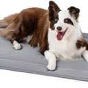 Cybarmour Chew Proof Dog Crate Pad - Outdoor Indestructible Dog Bed - Tough - Potable - Machine Washable - Water & Dirt-Resistant - Large Breeds & Fits 36-Inch Crate - 35"x22", Limestone