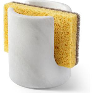 Koville Marble Sponge Holder for Kitchen Sink Counter, Natural Stone Sponge Caddy for Sink Organizer, Dish Drying Rack, Marble Kitchen Accessories, Housewarming Gifts(Namib Fantasy), Small