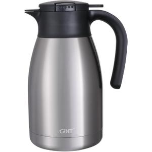 GiNT 51Oz Stainless Steel Thermal Coffee Carafe with Lid/Double Walled Vacuum Thermal Carafe / 12 Hour Heat Retention (Silver, 1.5L)