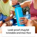 ThermoFlask 40 oz Double Wall Vacuum Insulated Stainless Steel Water Bottle - Reusable with Leakproof Chug & Straw Lids - Keeps Drinks Cold 24 hr/Hot 12 hr - Easy Maintenance - Gym/On-the-Go, Cobalt