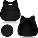 2 Pcs Hockey Neck Guard Cut Resistant Neck Guard with Bib Soft Ice Hockey Collar Foam Padded Protector Fits 8.6 to 10.2 Inches for Adult Players Protective Gear, Black