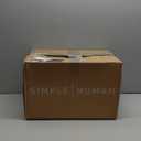 simplehuman 6 Liter / 1.6 Gallon Semi-Round Bathroom Step Trash Can, White Steel