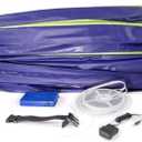 Skywalker Trampolines Pre-Packaged 12 Ft. Round Dual Lime/Blue Lighted Spring Pad (PK5117)