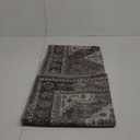 Area Rugs 6x9 for Living Room Bedroom, Machine Washable Area Rug Floor Cover, Print Vintage Tribal Aesthetic Carpet, Low Pile Mat with Non Slip Rubber Backing, Distressed Dark (Charcoal Black)