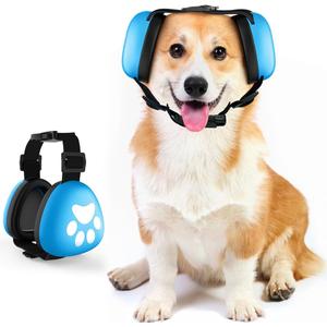 Dog Ear Muffs Noise Protection, 29dB Noise Cancelling Headphones for Dogs, Dog Ear Muffs Noise Protection for Hunting Fireworks Thunder Vacuums Anxiety Relief, M-Blue