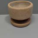 6" Rustic Weathered Terracotta Plant Pot with Drainage Saucer, Breathable Clay Planter, Mid-Century Modern Home & Garden Decor