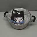 MyLifeUNIT Shabu Shabu Pot, 4.5 Qt 304 Stainless Steel Hot Pot with Divider, 11.8 Inches Soup Cookware for Induction Cooktop, Gas Stove