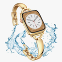 Gold Stainless Steel Band Compatible Apple Watch Slim Starlight Bracelet Women 38mm 40mm 41mm 46mm 42mm 44mm 45mm 49mm.Jullstar Dressy Bling Silver Leopard Thin Metal Bangle for iphone Watch Wristband Series Ultra SE 10 9 8 7 6 5 4 3 2 1