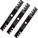 70000-00602 High Lift Toothed Mower Blades for Kubota 60 Inch Deck B1550 B1750 F2560E G1900 G2000 B1550D B1750D 60" Lawn Tractors Replace 70000-25001 76539-34330 K5651-34340 Blades 3 Pack
