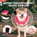 Inflatable Dog Cone Collar with Detachable Sturdy Shield,Soft&Lightweight-Ideal for Post-Surgery Recovery and Daily Wear,Suitable for Small Medium Large Dog Breeds(Donut Pink,XL)