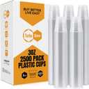 Turbo Bee 2500Pack 3oz Plastic Cups,Disposable Mouthwash Cups,3 Ounce Small Tumblers Ideal for Drinking Tasting, Food Samples