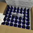 42 Pack 4oz Cobalt Blue Glass Bottles with Glass Eye Droppers for Essential Oils, Perfumes & Lab Chemicals (Brush, Funnels, 3 Extra Droppers, 48 Pieces Labels & 30ml Measuring Cup Included)
