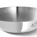 Calphalon Premier Polished 5-Ply Stainless Steel Cookware w/Turbo Heat Tech 13" Wok, Induction, Oven Safe 500F, PFOA Free, Polished Stainless Silver